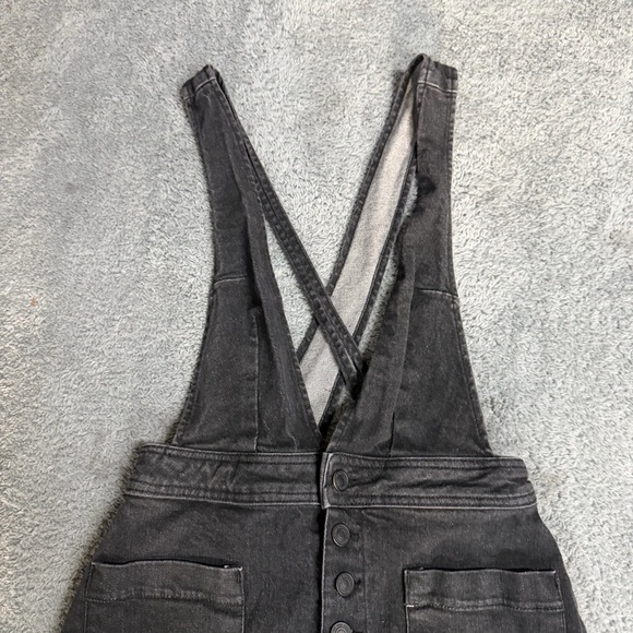 Free People Old School Love Denim Black Jumper Mini Dress Size 0 - Picture 8 of 9